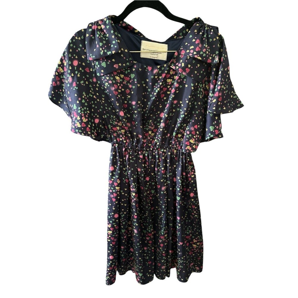 Heart-Print Flutter Sleeve Dress. Super cute.